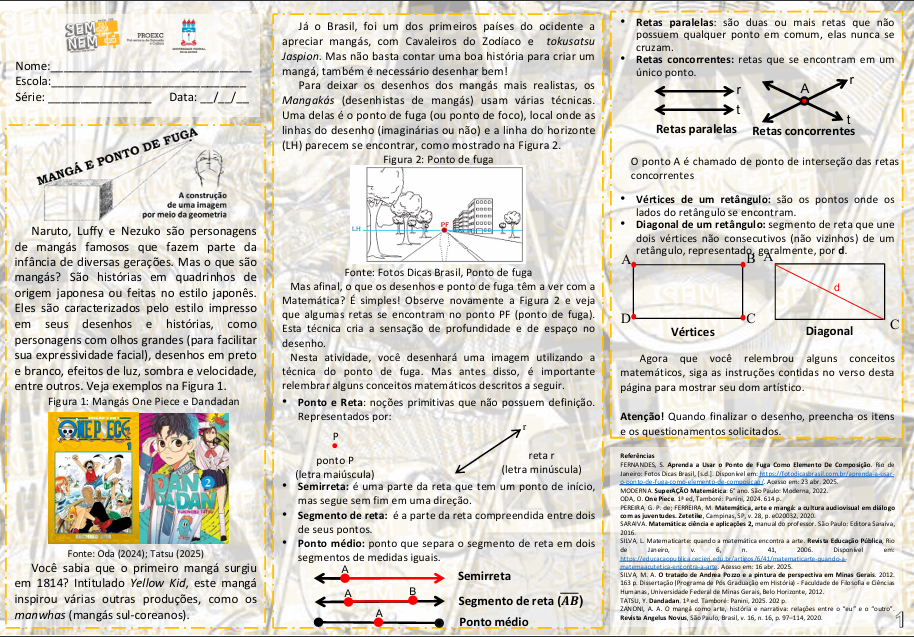 Mangá e ponto de fuga: a construção de uma imagem por meio da geometria