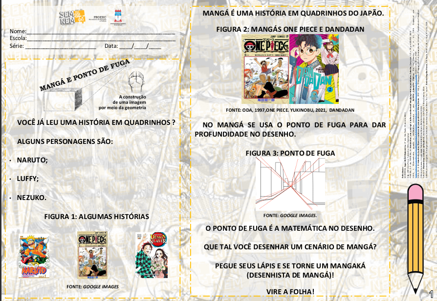 Mangá e ponto de fuga: a construção de uma imagem por meio da geometria